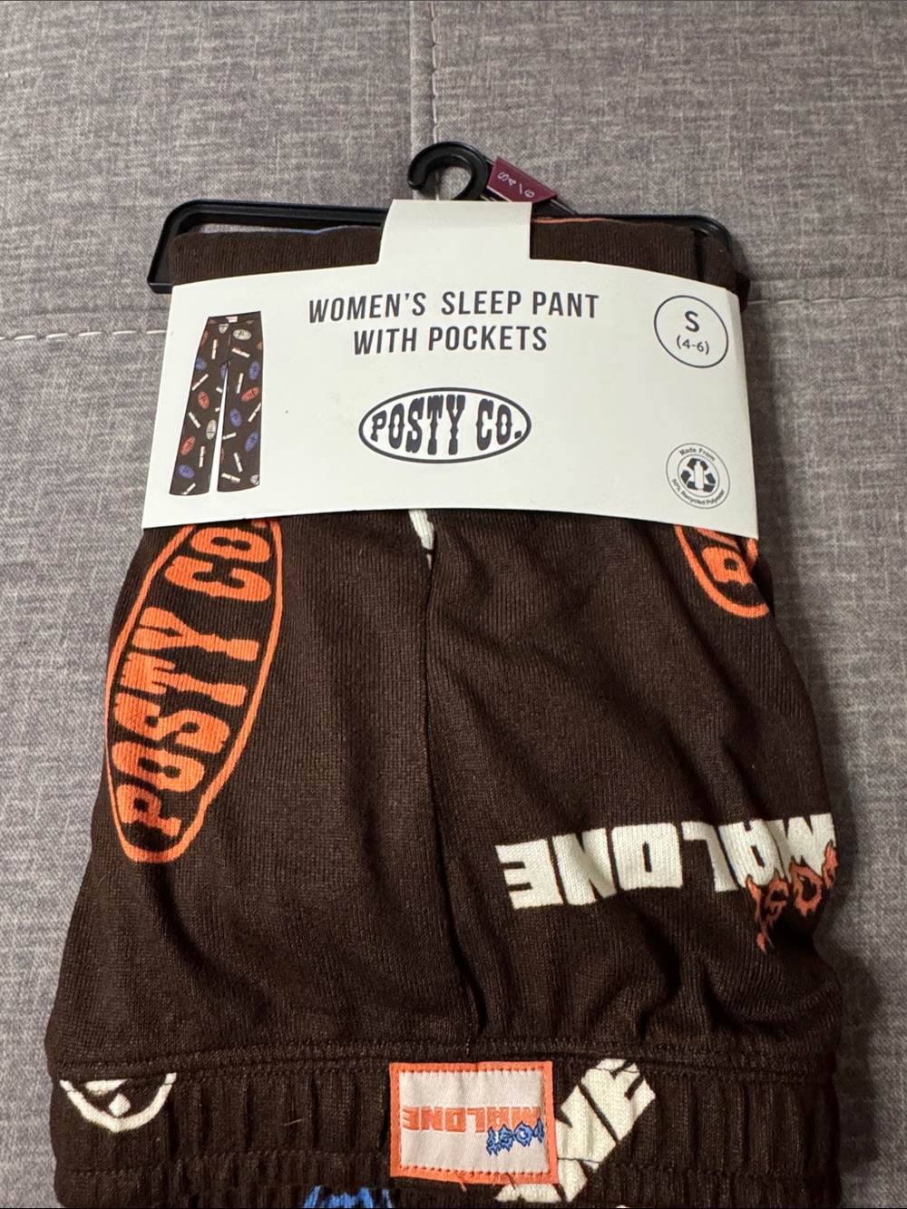 Women’s Brown‎ Logo Sleep Pants with Pockets